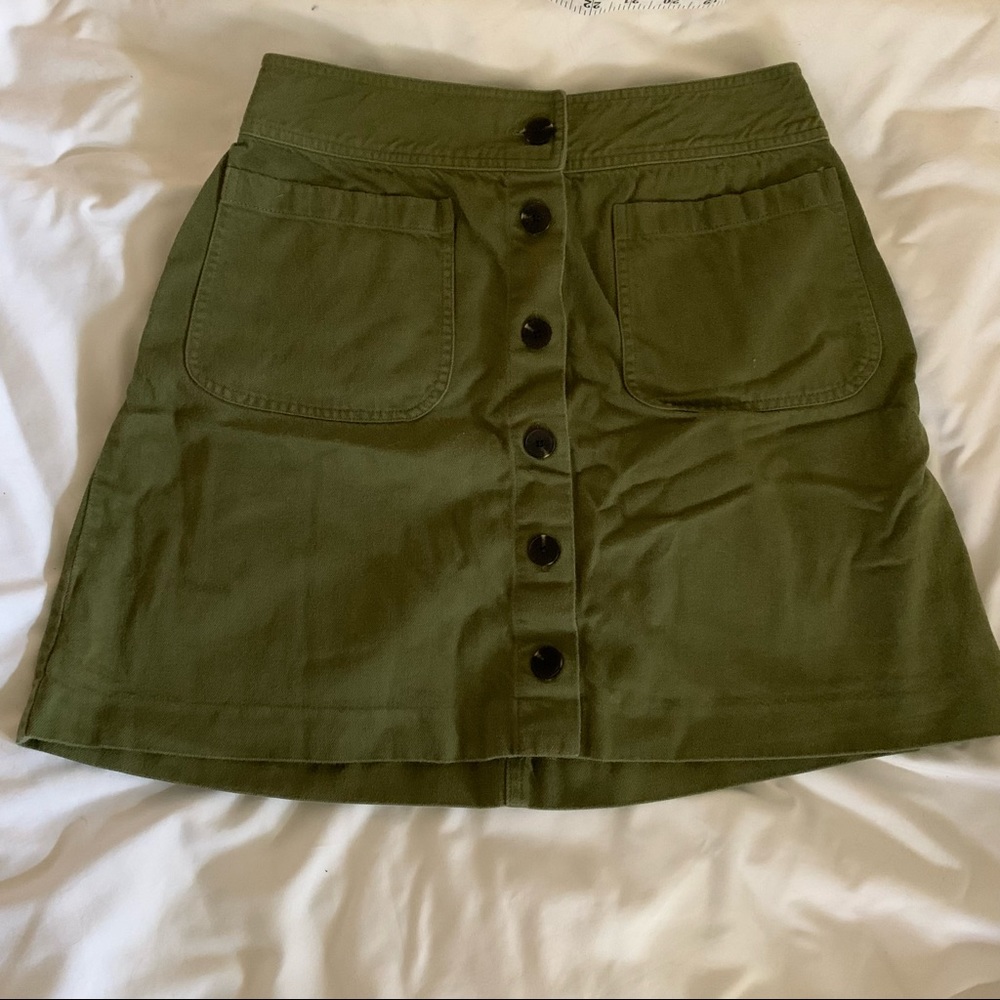 Madewell a-line button-up skirt